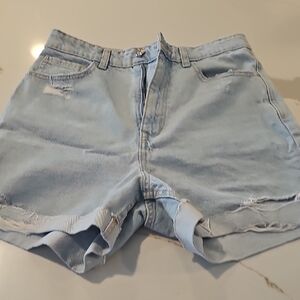 Zara Sky Blue Denim Shorts